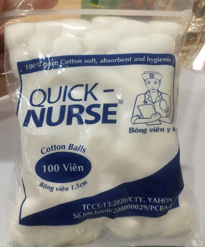 BÔNG VIÊN Y TẾ QUICK NURSE 100 VIÊN